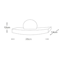 Applique Da Parete-Selezionato da Mazzolaluce Lampada da parete in gesso bianco sfera di vetro moderna