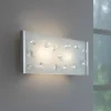 Applique Da Parete-Selezionato da Mazzolaluce Lampada da parete in vetro con mandorle di cristallo