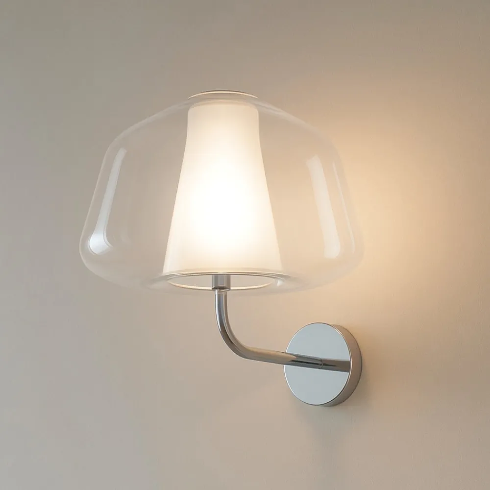 Applique Da Parete-Top Light Lampada da parete in vetro trasparente toplight