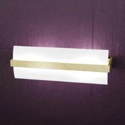 Applique Da Parete-Top Light Lampada da parete legno foglia oro toplight wood
