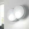 Applique Da Parete-Sforzin Illuminazione Lampada da parete moderna di gesso bianca sforzin pitane