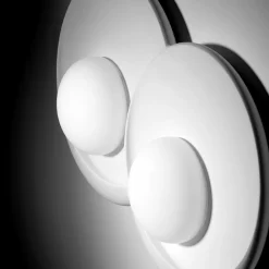 Applique Da Parete-Sforzin Illuminazione Lampada da parete moderna di gesso bianca sforzin pitane