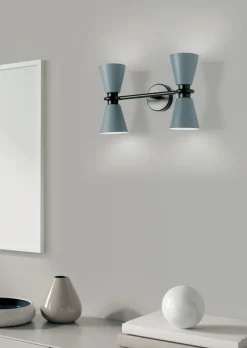 Applique Da Parete-Miloox Lampada da parete moderna per interno grigio graal