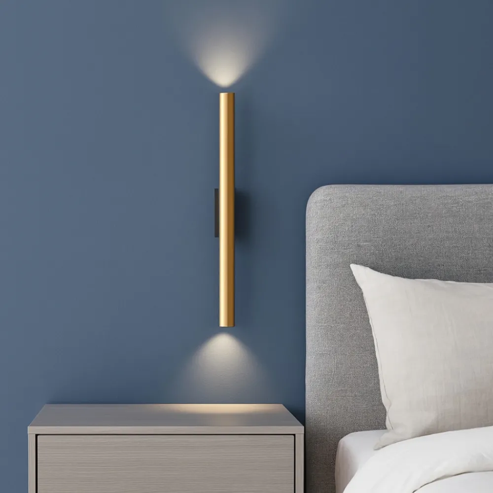 Applique Camera Da Letto-Selezionato da Mazzolaluce Lampada da parete per comodino applique cilindro ottone