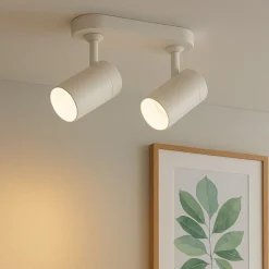 Applique Da Parete-IsyLuce Lampada da parete soffitto applique con 2 luci bianco