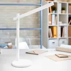Lampade Da Tavolo-Perenz Illuminazione Lampada da scrivania bianca design moderna led cct ruler perenz