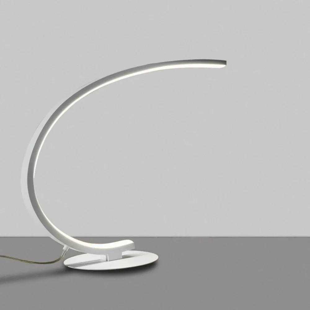 Lampade Da Tavolo-Gea Luce Lampada da scrivania bianca led 12w 3000k design moderna