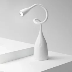 Lampade Da Tavolo-Gea Luce Lampada da scrivania cameretta gls bianca orientabile led 3000k