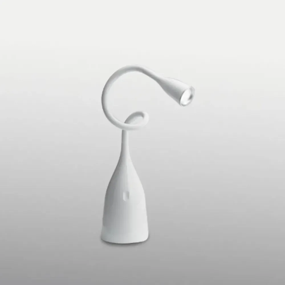 Lampade Da Tavolo-Gea Luce Lampada da scrivania cameretta gls bianca orientabile led 3000k