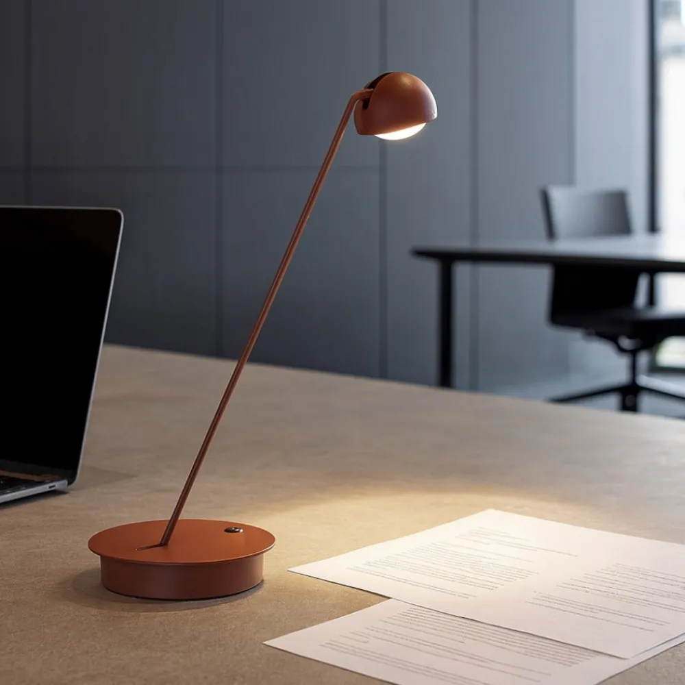 Lampade Da Tavolo-Perenz Illuminazione Lampada da scrivania design moderna terracotta lyra perenz led cct