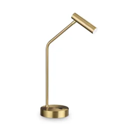 Lampade Da Tavolo-Ideal Lux Lampada da scrivania easy tl led orientabile 3000k ottone