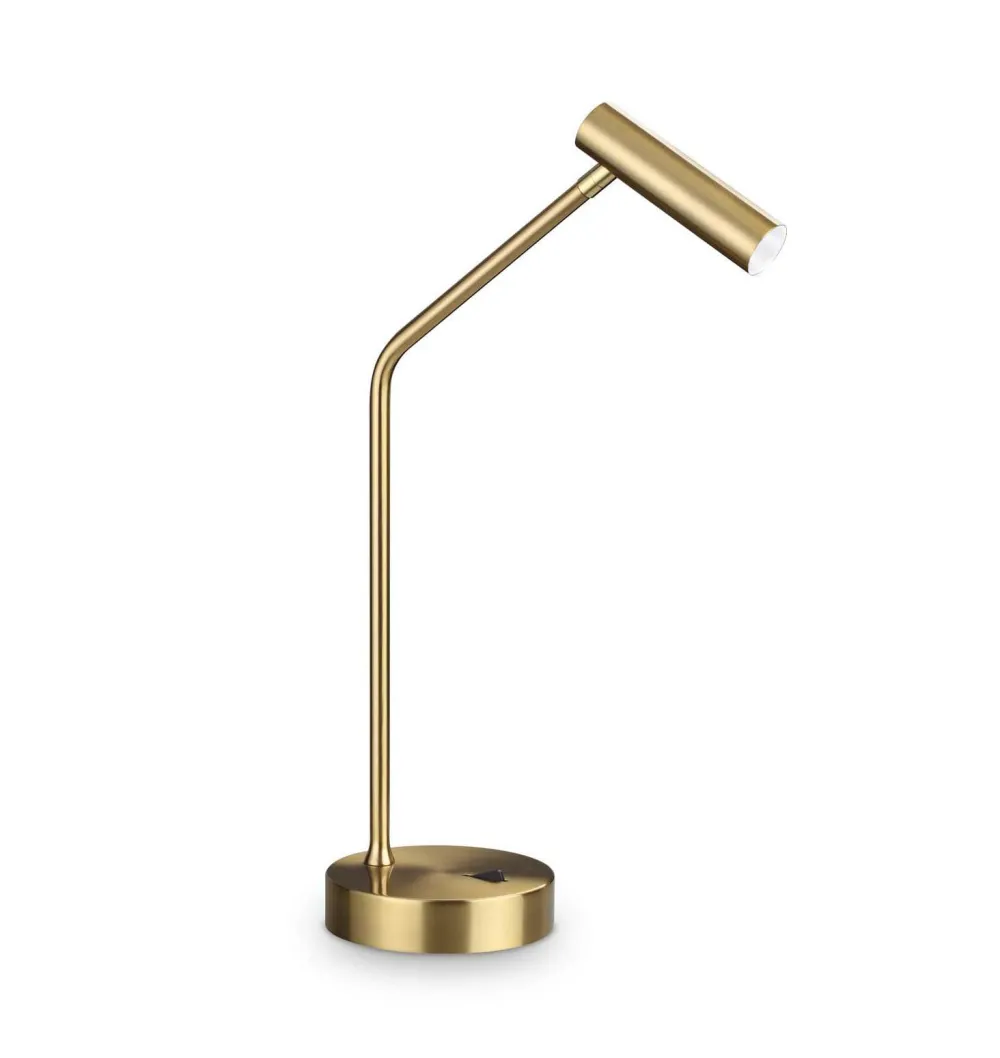 Lampade Da Tavolo-Ideal Lux Lampada da scrivania easy tl led orientabile 3000k ottone