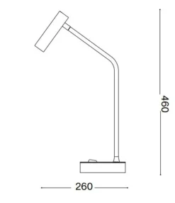 Lampade Da Tavolo-Ideal Lux Lampada da scrivania easy tl led orientabile 3000k ottone