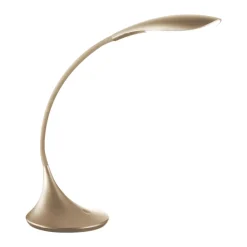 Lampade Da Tavolo-Gea Luce Lampada da scrivania led nunki oro satinato moderna