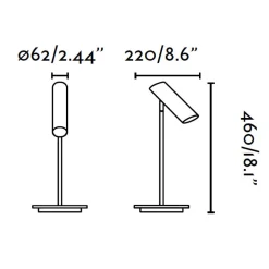 Abat Jour-Selezionato da Mazzolaluce Lampada da scrivania nera design moderna orientabile