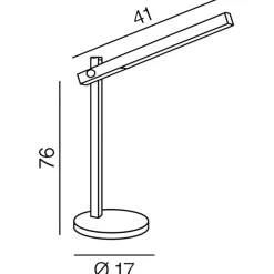 Lampade Da Tavolo-Perenz Illuminazione Lampada da scrivania nera desig moderna ruler perenz