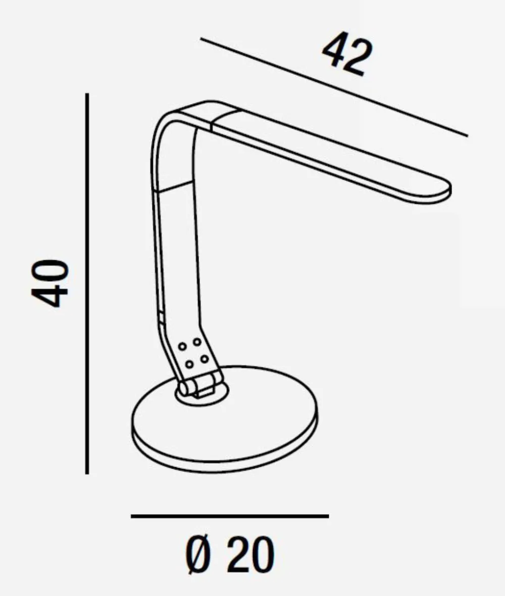 Lampade Da Tavolo-Perenz Illuminazione Lampada da scrivania orientabile nera led 8w dimmerabile porta usb perenz leg
