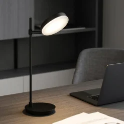 Lampade Da Tavolo-Maytoni Lampada da scrivania orientabile nera led 63w 3000k fad