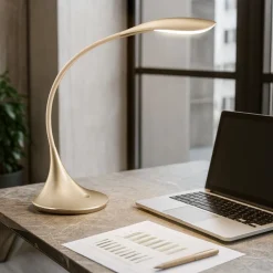 Lampade Da Tavolo-Perenz Illuminazione Lampada da scrivania oro desgin moderna led sonagli perenz
