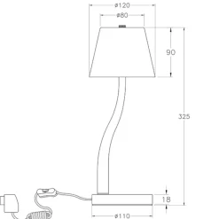 Lampade Da Tavolo-Fabas Luce Lampada da scrivania oro ottone design moderna ibla