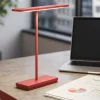 Lampade Da Tavolo-Linea Light Lampada da scrivania portatile senza fili led rossa dubcolor