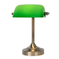 Lampade Da Tavolo-Selezionato da Mazzolaluce Lampada da scrivania vetro verde colore bronzo churchill