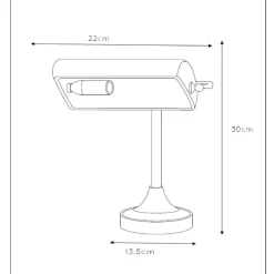 Lampade Da Tavolo-Selezionato da Mazzolaluce Lampada da scrivania vetro verde colore bronzo churchill