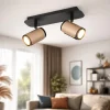 Plafoniere Moderne-Selezionato da Mazzolaluce Lampada da soffitto nero caffe plafoniera con luci orientabili