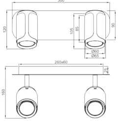 Plafoniere Moderne-Selezionato da Mazzolaluce Lampada da soffitto nero caffe plafoniera con luci orientabili