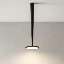 Plafoniere Moderne-Selezionato da Mazzolaluce Lampada da soffitto plafoniera nera spot disco orientabile