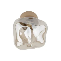 Plafoniere Moderne-Selezionato da Mazzolaluce Lampada da soffitto tortora plafoniera sfera vetro design cognac
