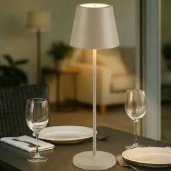 Lampade Da Tavolino Esterno-Perenz Illuminazione Lampada da tavolino alta 39cm portatile diva sabbia perenz