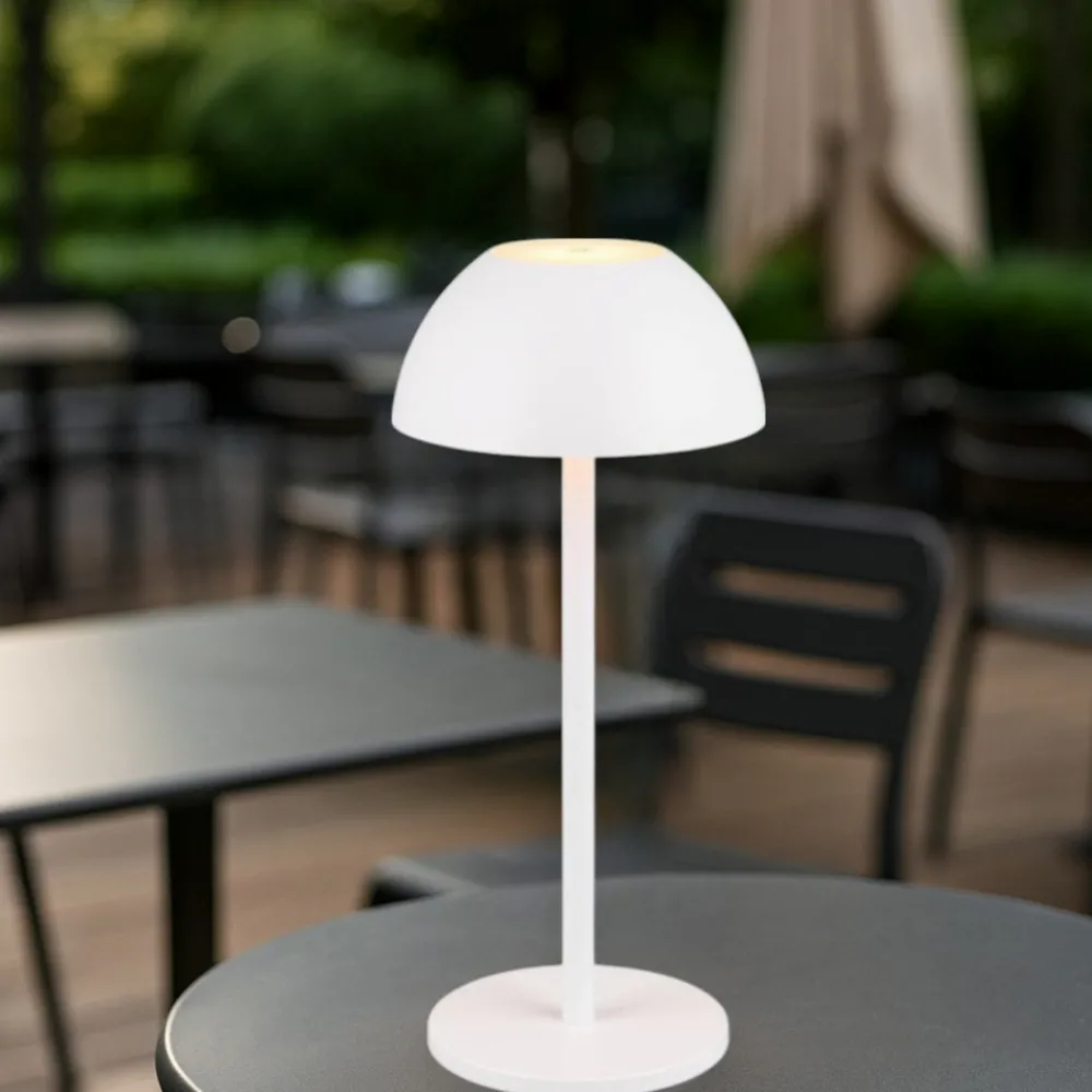 Lampade Da Tavolino Esterno-Selezionato da Mazzolaluce Lampada da tavolino bianca senza fili ricaricabile moderna per esterno
