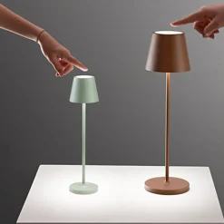 Lampade Da Tavolino Esterno-Perenz Illuminazione Lampada da tavolino grigio scuro diva 39cm per ristoranti portatile