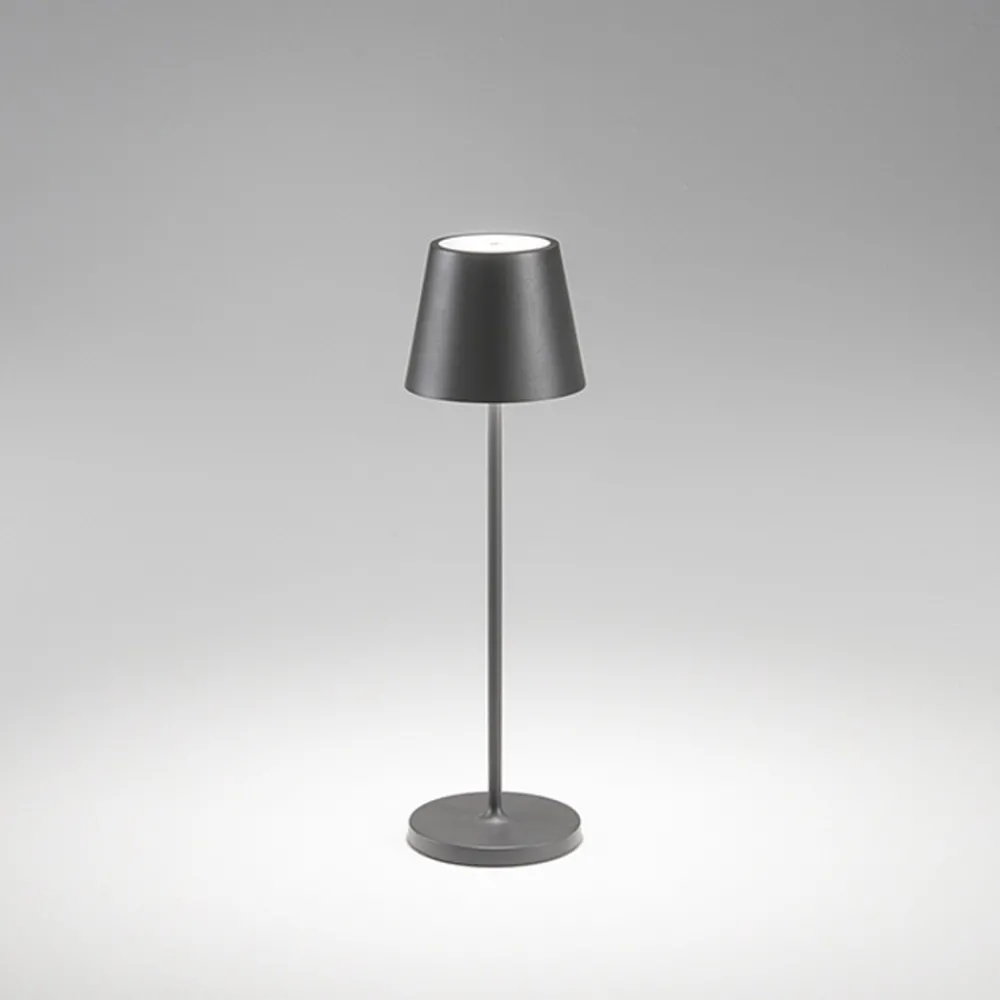 Lampade Da Tavolino Esterno-Perenz Illuminazione Lampada da tavolino grigio scuro diva 39cm per ristoranti portatile