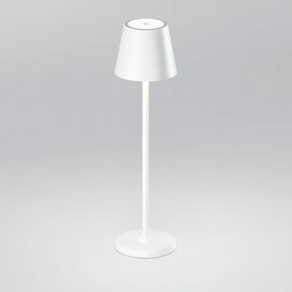 Lampade Da Tavolino Esterno-Perenz Illuminazione Lampada da tavolino h28 cm minidiva bianco portatile per ristoranti