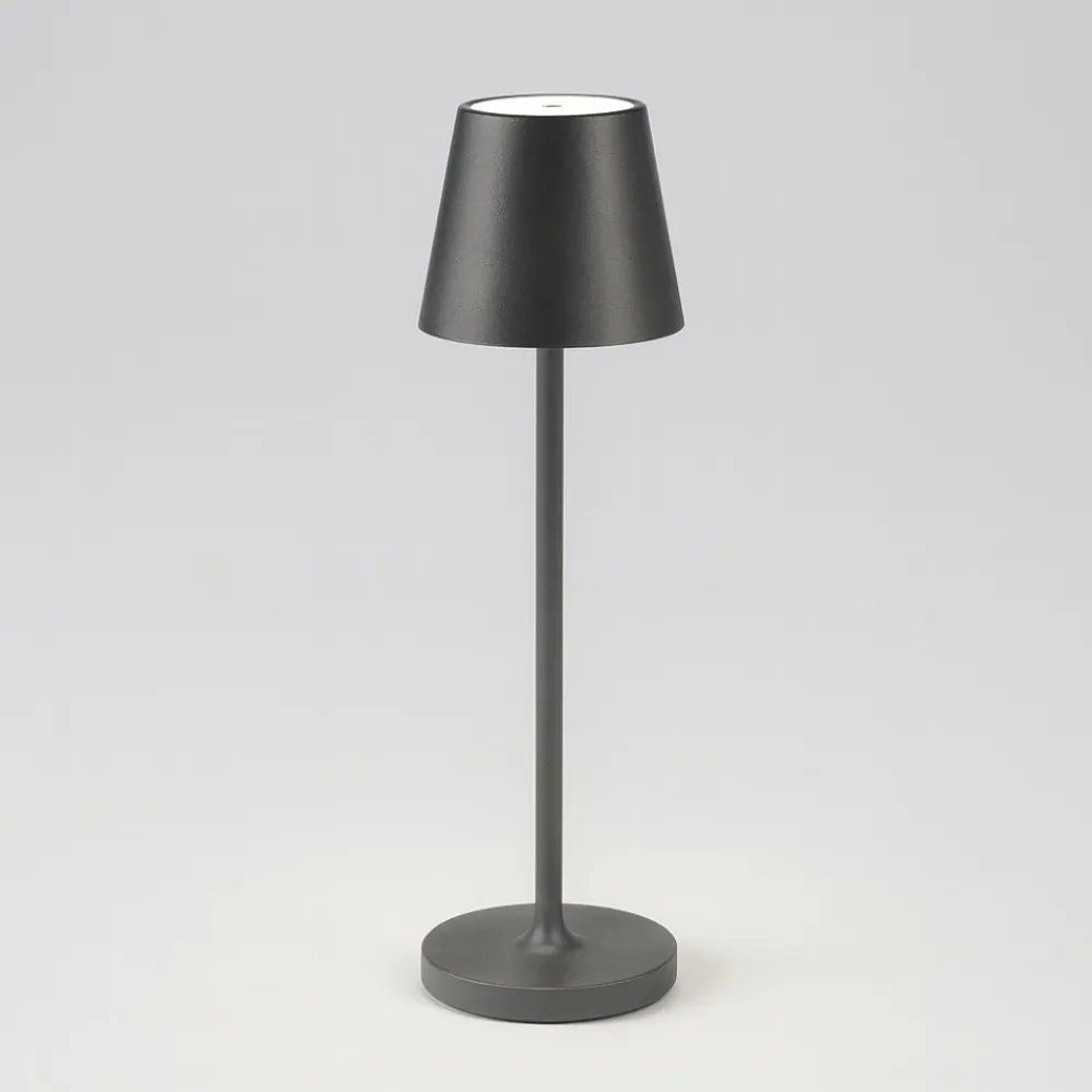 Lampade Da Tavolino Esterno-Perenz Illuminazione Lampada da tavolino h 28 cm minidiva grigio scuro
