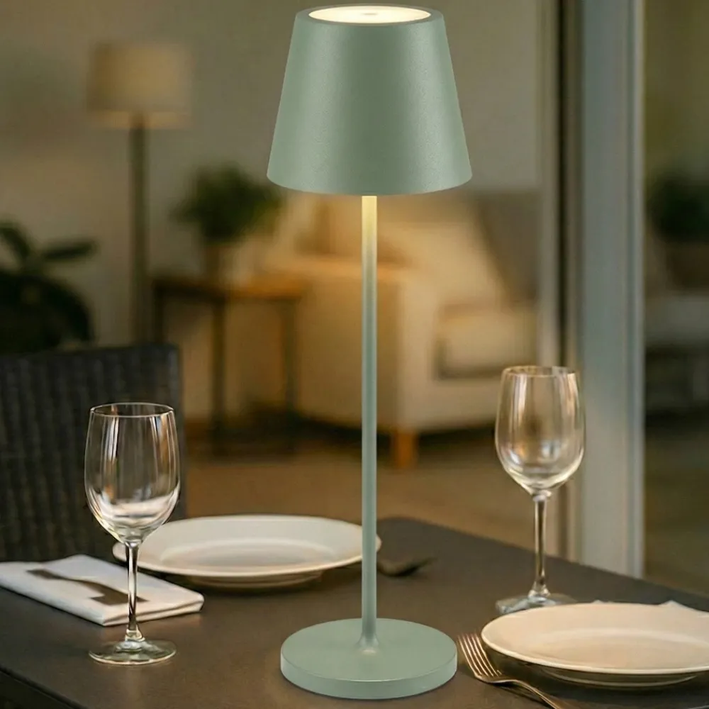 Lampade Da Tavolino Esterno-Perenz Illuminazione Lampada da tavolino h 39cm verde salvia diva perenz per esterno