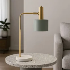 Lampade Da Tavolo-Selezionato da Mazzolaluce Lampada da tavolino orientabile bianco oro verde