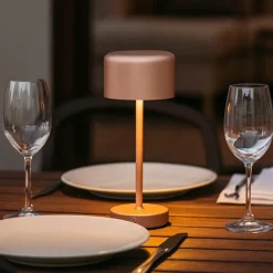 Lampade Da Tavolino Esterno-Selezionato da Mazzolaluce Lampada da tavolino per ristorante senza fili marrone caffe per esterno
