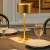 Lampade Da Tavolino Esterno-Selezionato da Mazzolaluce Lampada da tavolino portatile ricaricabile senza fili oro lucido moderna