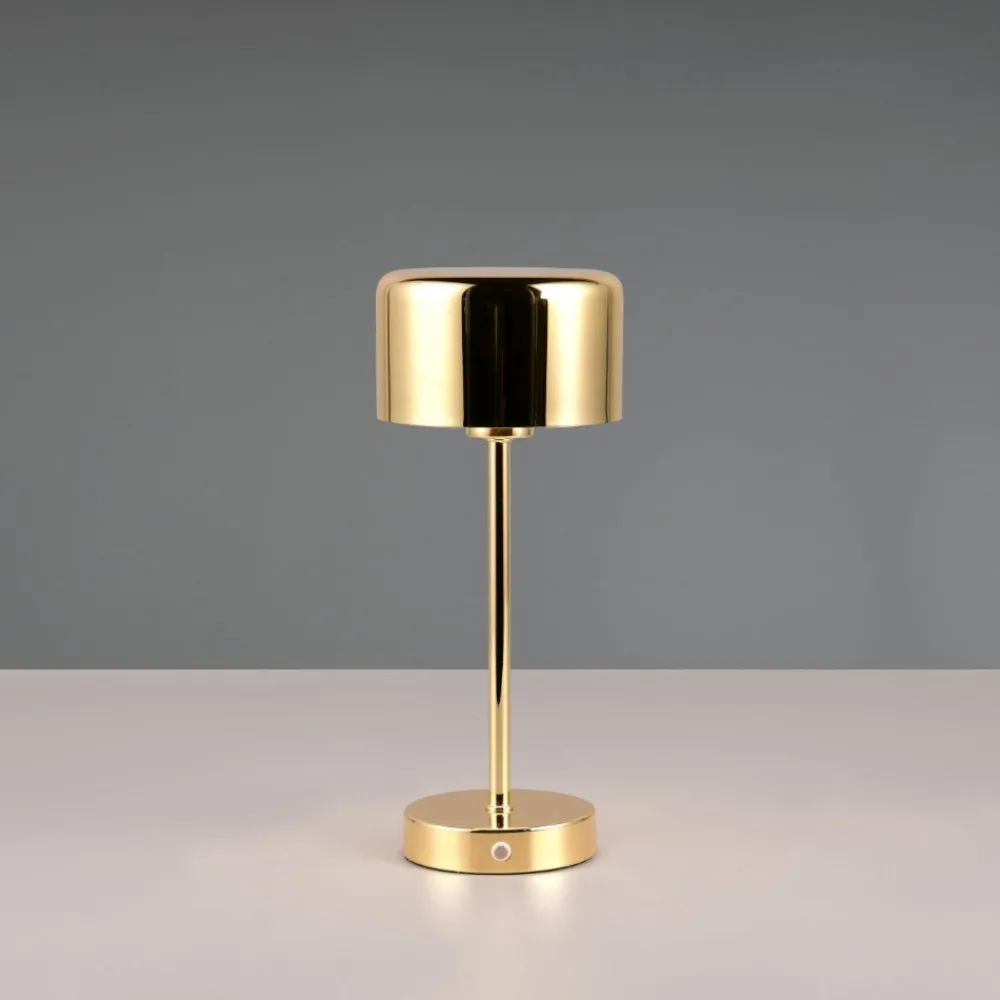 Lampade Da Tavolino Esterno-Selezionato da Mazzolaluce Lampada da tavolino portatile ricaricabile senza fili oro lucido moderna