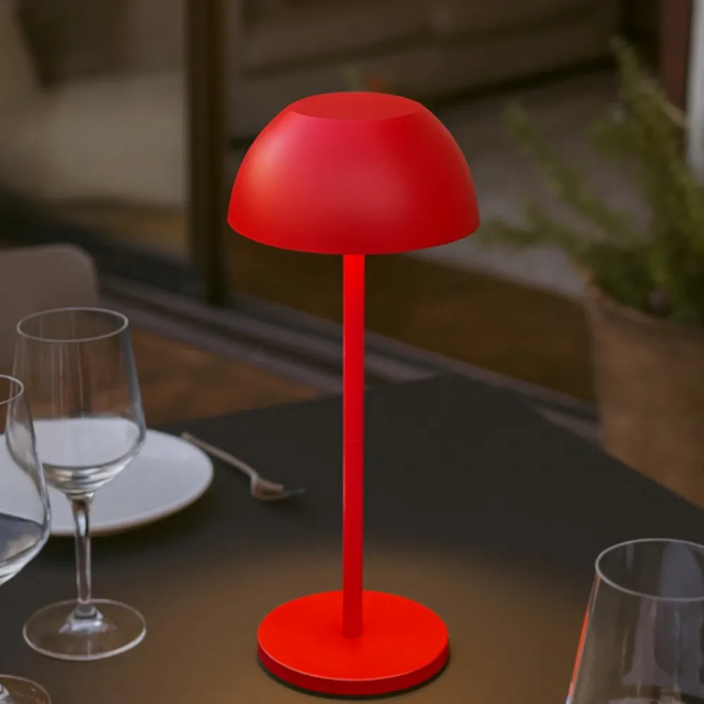Lampade Da Tavolino Esterno-Selezionato da Mazzolaluce Lampada da tavolino portatile senza fili rossa led moderna