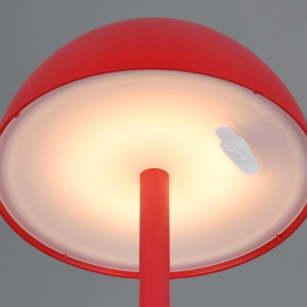 Lampade Da Tavolino Esterno-Selezionato da Mazzolaluce Lampada da tavolino portatile senza fili rossa led moderna