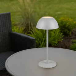 Lampade Da Tavolino Esterno-Selezionato da Mazzolaluce Lampada da tavolino senza fili per esterni design grigia