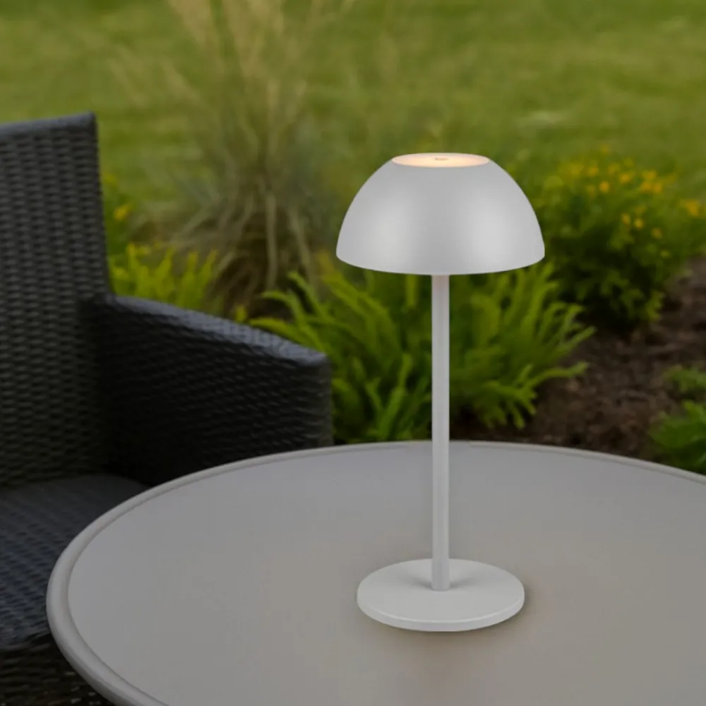 Lampade Da Tavolino Esterno-Selezionato da Mazzolaluce Lampada da tavolino senza fili per esterni design grigia