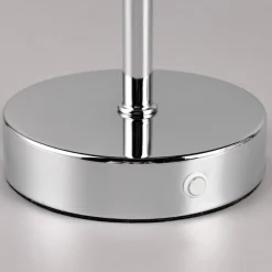 Lampade Da Tavolino Esterno-Selezionato da Mazzolaluce Lampada da tavolino senza fili cromata ricaricabile portatile