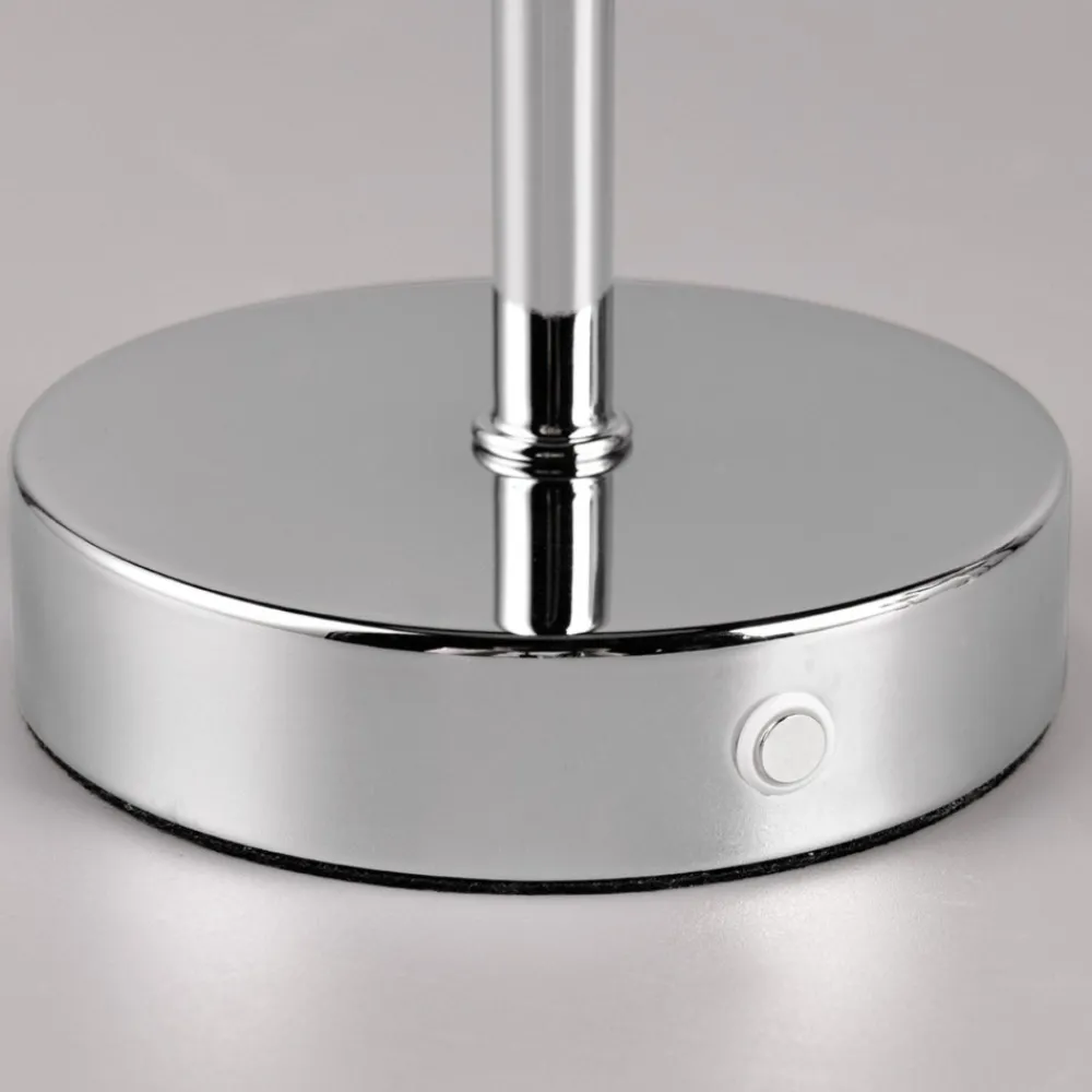Lampade Da Tavolino Esterno-Selezionato da Mazzolaluce Lampada da tavolino senza fili cromata ricaricabile portatile