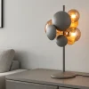 Lampade Da Tavolo-Selezionato da Mazzolaluce Lampada da tavolo antracite design moderno sfere vetro ambra