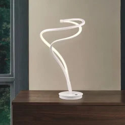 Lampade Da Tavolo-Selezionato da Mazzolaluce Lampada da tavolo bianca led da 2300k a 4000k design minimal